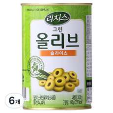 리치스 그린 올리브 슬라이스, 405g, 6개