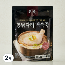 본죽 통닭다리 백숙죽 (냉장), 600g, 2개