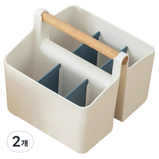 higher deco 馬克筆筆筒多功能桌上收納盒 小型 16*17.3*15.5cm, 2個, 天空