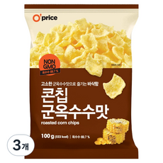 O'price 烤玉米味玉米片, 100g, 3個