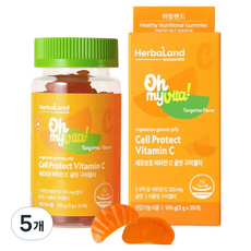 허벌랜드 세포보호 비타민C 귤맛 구미젤리, 35정, 5개