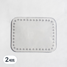 Yarna PVC 包包底板 長方形 13 x 10 cm 套組, 2套, 透明