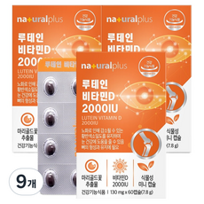내츄럴플러스 루테인 비타민D 2000IU, 9개, 7.8g