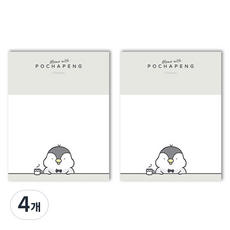 랑캣몰 Pochapeng 可撕式迷你便利貼, 摩登咖啡, 1入, 4個