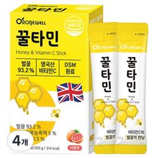 로니웰 꿀타민 자몽맛 10포, 100g, 4개