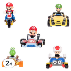잭스퍼시픽 SUPERMARIO 닌텐도 카트레이서 피규어 랜덤발송 WAVE 6 430504, 2개