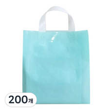 手提塑膠購物袋 小, 200個, 薄荷綠