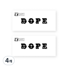 instant tattoo 帥氣字母, 單一顏色, 4個