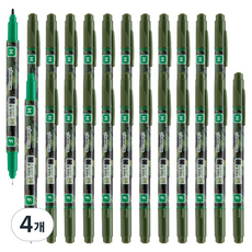 라인플러스 물로 지우는 수성 OHP 펜 M F, 녹색, 48개
