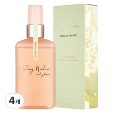 바디홀릭 스테이누디 헤어 앤 바디미스트 선데이 브리즈, 100ml, 4개