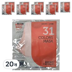 블루본 베이직 투디 마스크 소형 KF80, 1개입, 20개, 베리핑크