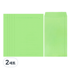From&To 彩色信紙 20p + 信封10p 套組 FL121, 2套, 薄荷(FL121-12)