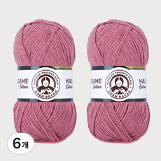 DIKTAS Madame Cotton棉質混紡毛線 2入, 8. 玫瑰, 6個