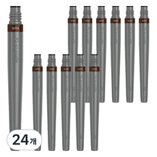 Pentel 飛龍文具 彩色毛筆顏料補充蕊 FRP-141X, 24個, 深褐色