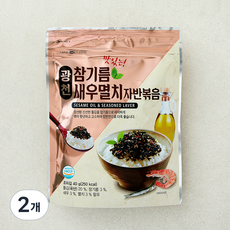 광천 맛있는 참기름 새우멸치 자반볶음, 2개, 40g