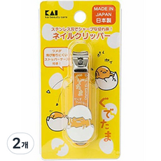 KAI 貝印 Little Osaka 幼兒 Gudetama 指甲鉗, 混色, 2個