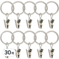 논슬립 커튼 집게 3.5cm, 실버, 30개 실버, 30개