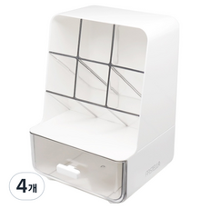 파스텔라 데스크 오거나이저, 4개, 화이트