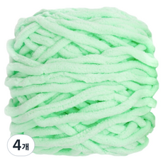 CheongsongTteugaesil Big Noodle 睡眠紗 編織線, 12 薄荷綠, 4個