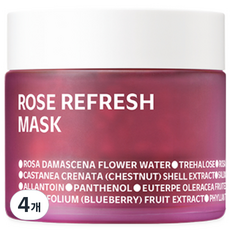 아이소이 로즈 리프레쉬 마스크 80g, 1개입, 4개