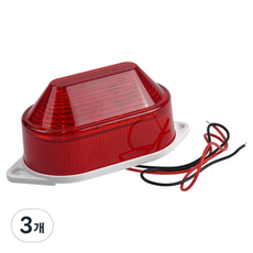 컴스 LED 사이렌 경광등 2선 12V BF395, 3개