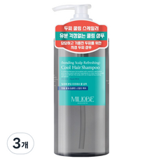 밀로베 본딩 리프레쉬 쿨 샴푸 아쿠아민트, 1L, 3개