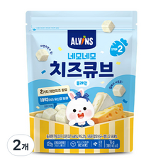 ALVINS 愛彬思 幼兒用四角四角起司塊, 16g, 清楚的, 2個