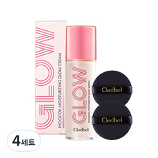 Cledbell Multok 保濕髮光霜 30ml + 粉撲 2p 套裝, 單色, 4組