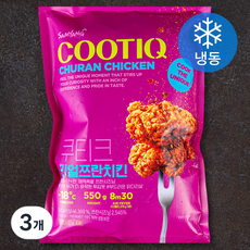 삼양 쿠티크 리얼 쯔란 치킨 (냉동), 550g, 3개