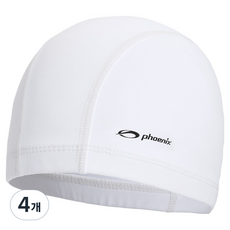 Phoenix 彈性泳帽 PCN-01, 白色, 4個