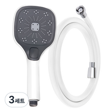 쓰리아웃 체인지 샤워기 호스 세트 2m, 3개, 화이트