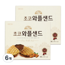 巧克力夾心鬆餅餅乾, 6盒, 132g