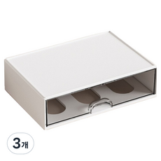 KODACHIEF 책상정리 데스크정리함 20.5 x 5.8 x 14.3 cm, 화이트, 3개