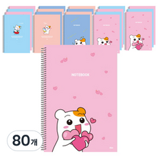 아이비스 에비츄 슬림원링노트 EB11099, 랜덤 발송, 80개