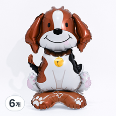 PARTYSHOW 小型站立鋁箔氣球, 6個, 小狗