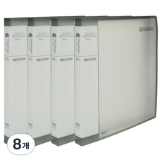 MiDAS HYUNPOONG PP透明O型環活頁夾 3孔 素面 2cm A4, 黑色, 8個