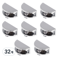 MONESPACE 半月形層架托架 亮面 小, 銀色, 32個