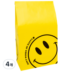 Good given 幸福微笑紙袋 小 40入, 4個, 黃色