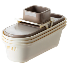 SUNORO 304不銹鋼切菜神器 多功能刨絲擦絲器, 1個, 棕色