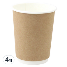 아이엔피 SS 크라프트 이중 종이컵 330ml, 4개, 30개입