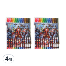 韓國 hM PLUS 漫威 男童用 鋼鐵人 浩克 索爾 美國隊長 12色簽字筆, 混合顏色, 4個