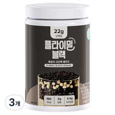 플라이밀 블랙 흑임자 고단백 쉐이크, 630g, 3개