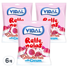 VIDAL 奶油草莓風味軟糖, 75g, 6個