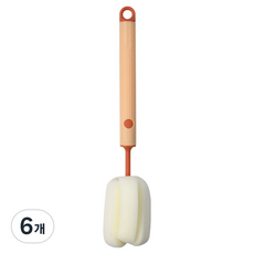 kitchen U 水瓶清潔海綿刷, 粉紅色, 6個