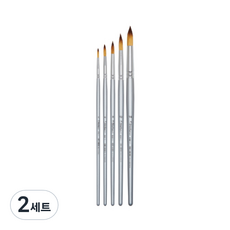 ShinHanart 新韓藝術家刷具 850NS 圓頭刷 5種組, 2套, 2號 + 6號 + 8號 + 12號 + 16號