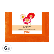 프로방스 내추럴 허브비누 양귀비 꽃향, 100g, 6개