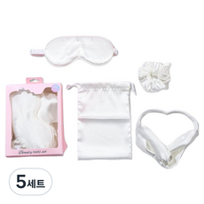 Skywiz 高級絲質睡眠眼罩組 白色, 5套