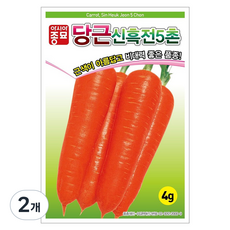 아시아종묘 당근 신흑전5촌 씨앗 4g, 2개