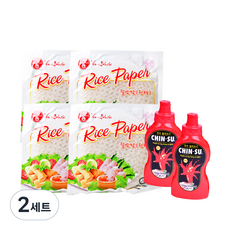 CHIN-SU 辣椒醬 250g 2瓶+越式春捲皮圓形米紙 100g 4包, 2組