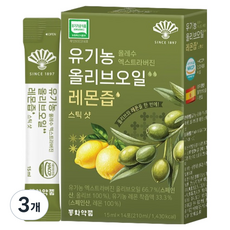 동화약품 유기농 올레수 엑스트라버진 올리브오일 레몬즙 스틱 샷 14p, 3개, 210ml